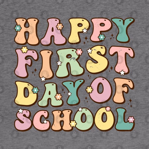 Happy First Day Of School Retro Vintage by Zakzouk-store